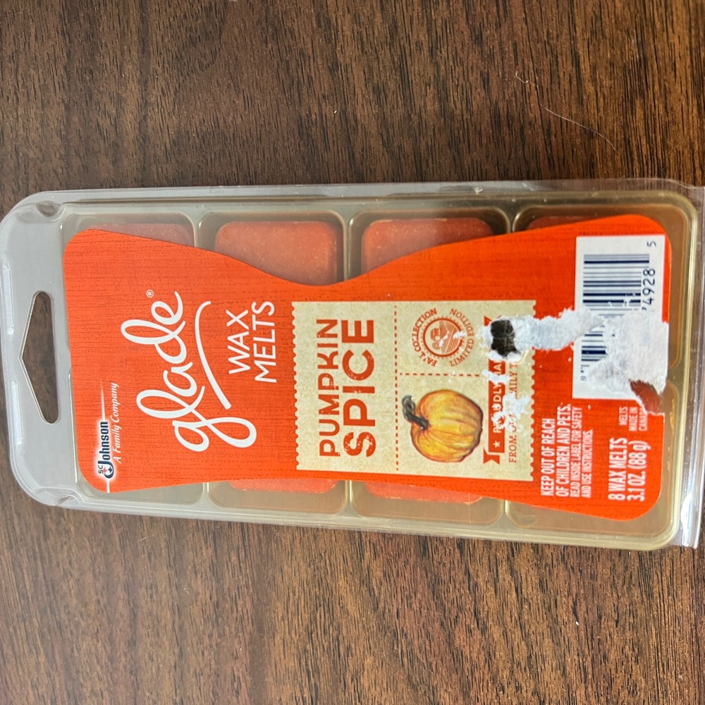 Glade Pumpkin Spice Wax Melts 7 Count‎ 3.1oz Fall Collection Limited Edition